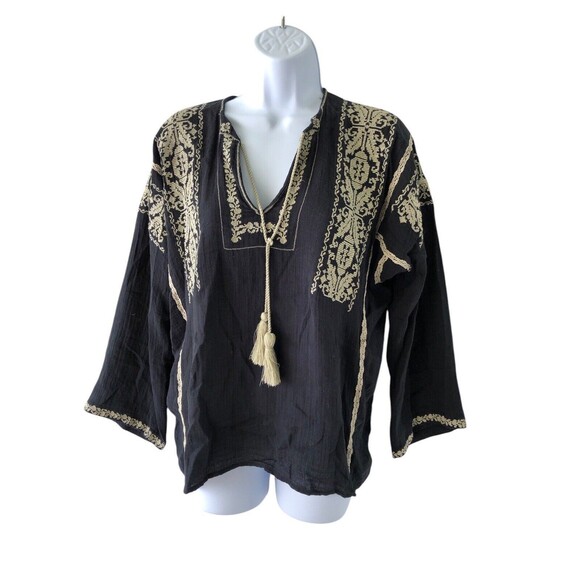 Isabel Marant Etoile Embroidered Boho Wide Sleeve Top Size 36 - Picture 1 of 10